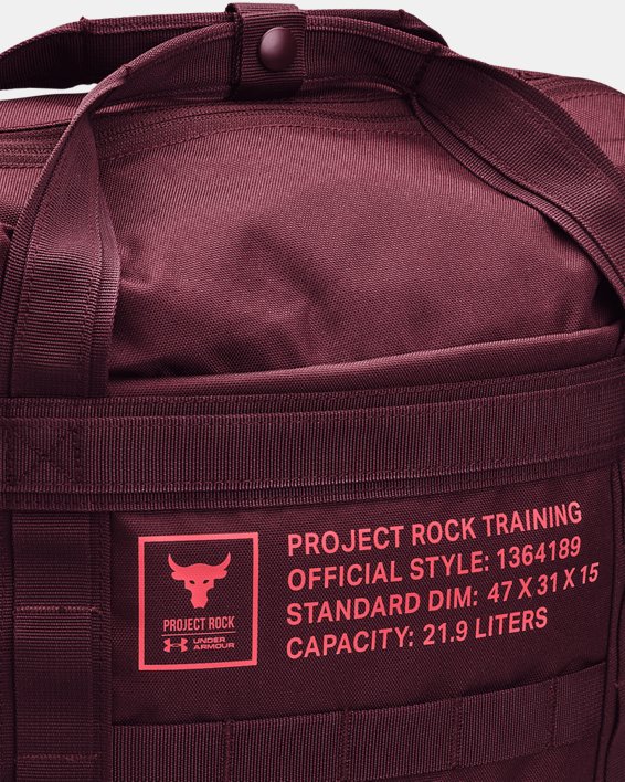 Project Rock Box Duffle Backpack in Maroon image number 2